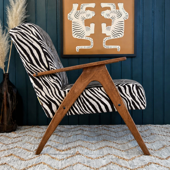 Retro-Sessel Zebra